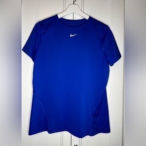 Nike Women's Short Sleeve Dri-Fit Performance Tee - Royal Blue with White Swoosh
